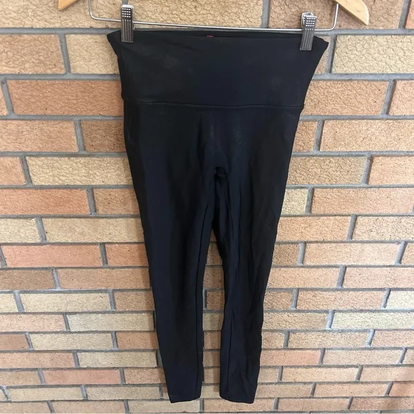 SPANX Faux Leather Leggings Black Women’s Size Small 2437 - Image 3