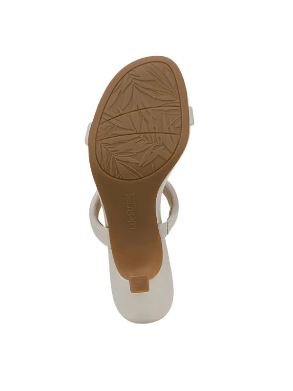 NWT Lifestride Heel Open Toe Slip-On Double Strap Sandals Bone Off White 5.5M - Image 4