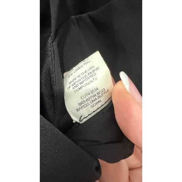 Show‎ Me Your Mumu Gown Womens Small Black Barcelona Ruffle Formal High Low Tie - Image 8