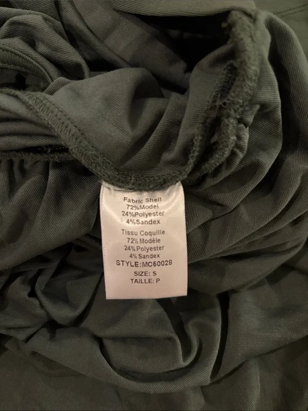 New With Tags Elan Front Slit Dark Green Midi Dress Sz S - Image 12