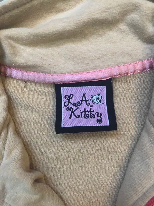LA Kitty Beige Y2K Jacket Tan Size XS - Image 3