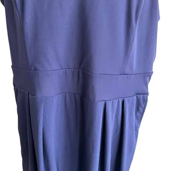 HALARA Jumpsuit XL Petite Breezeful Pocket Wide Leg Quick Dry Navy Blue - Image 5