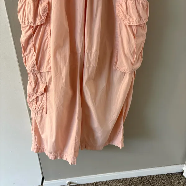 Aerie High Waisted Wide Leg Cargo Pants in Light Pink Size Women’s XS Regular - Image 4