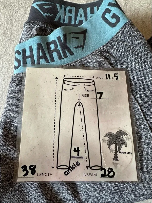 GYMSHARK Flex Leggings Women’s Medium Gray Low-Rise Seamless Ankle Length - Image 4