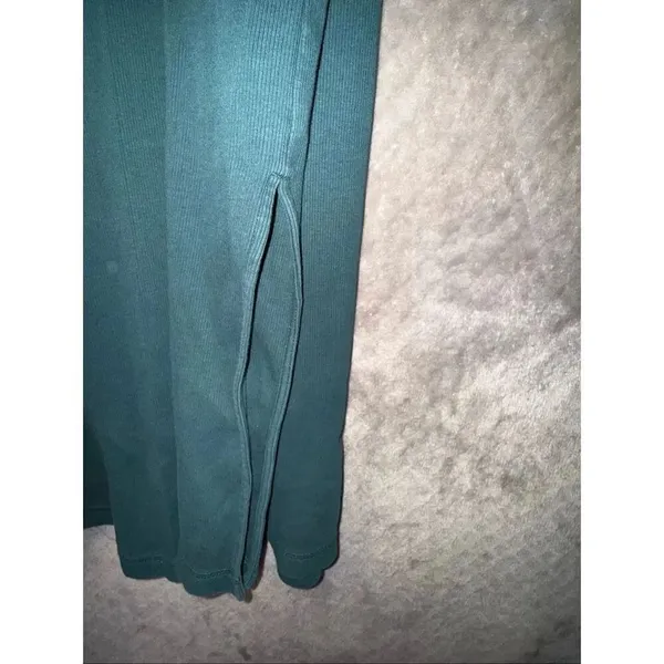 Old Navy V-neck Rib-Knit Henley Midi Dress in "Emerald Isle" Green 2XL #763 - Image 7