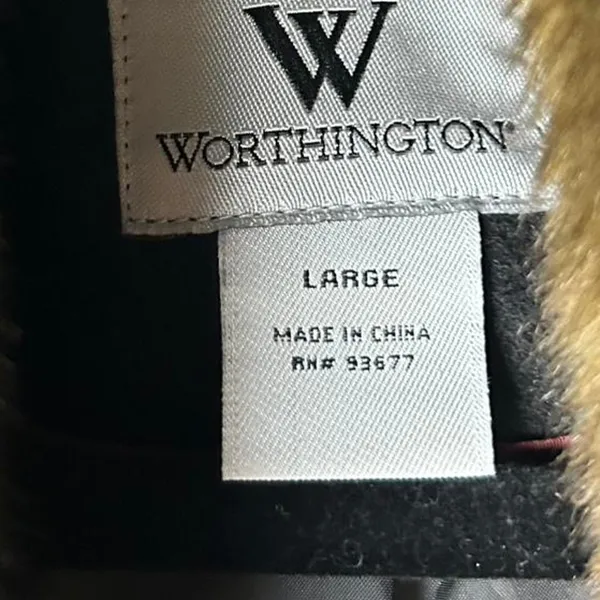 Worthington black wool trench coat - Image 2