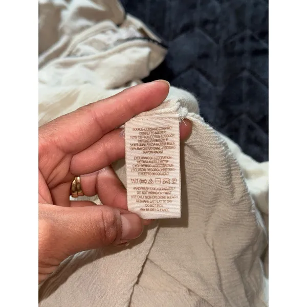 Free People‎ Women's Beige Embroidered Mirror Dress Size Xsmall - Image 5