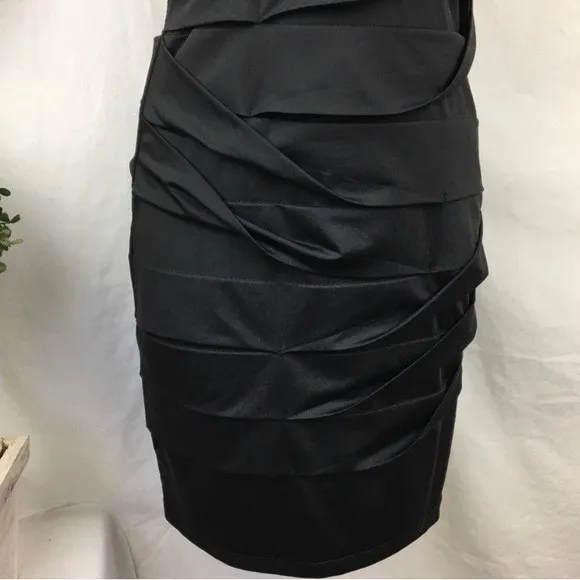Nikibiki Black Slinky Body Con Bandage Sleeveless Mini Dress L - Image 5