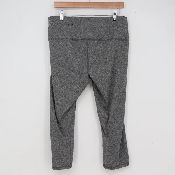 RBX Leggings Womens XL Capri Gray Heathered Stretch Activewear Excellent - Image 3