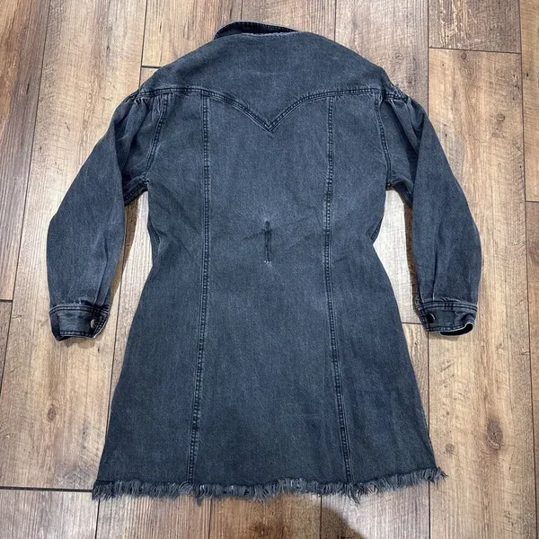 Divine Heritage Gray Henley Western Mini Dress Size XS NO BELT $275 SOLD OUT! - Image 5