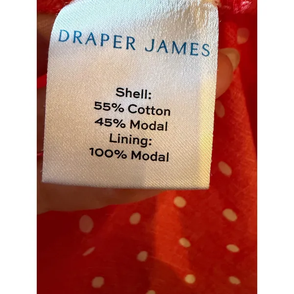 Draper James‎ Wrap Midi Skirt Women Medium Red Polka Dot Ruffle Trim Preppy Boho - Image 8