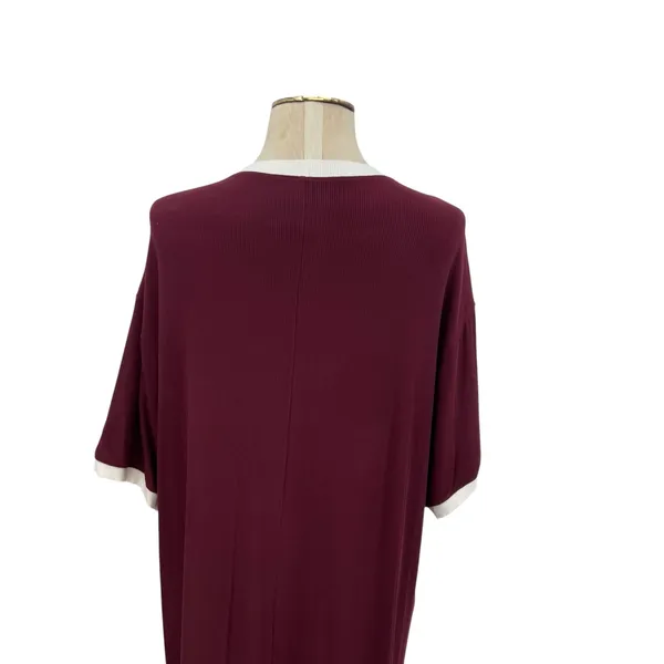 Skims Soft Lounge Ringer T-Shirt Long Dress Maxi Maroon Red Size Small‎ - Image 8