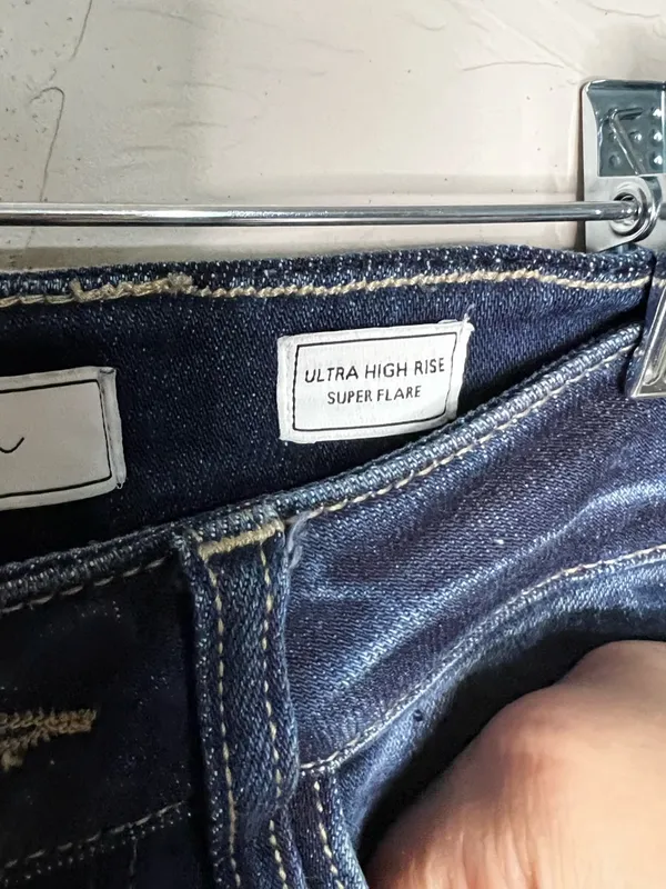 Kancan Ultra High Rise Super Flare Diana Distressed Denim‎ Jeans - Image 10