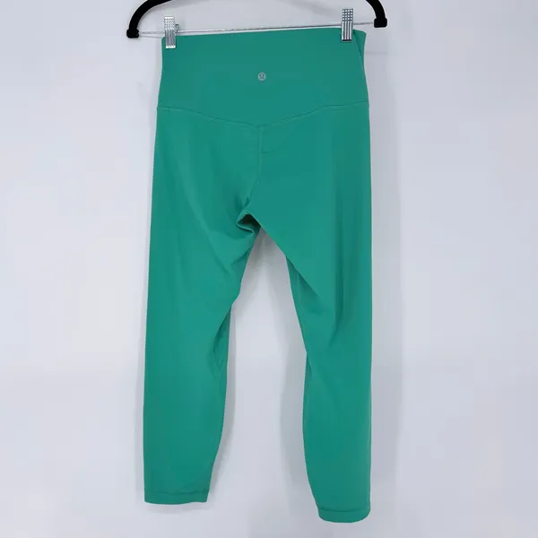 Lululemon Align High Rise Lined Crop 23 Leggings Maldives Green Womens Size 8 - Image 4