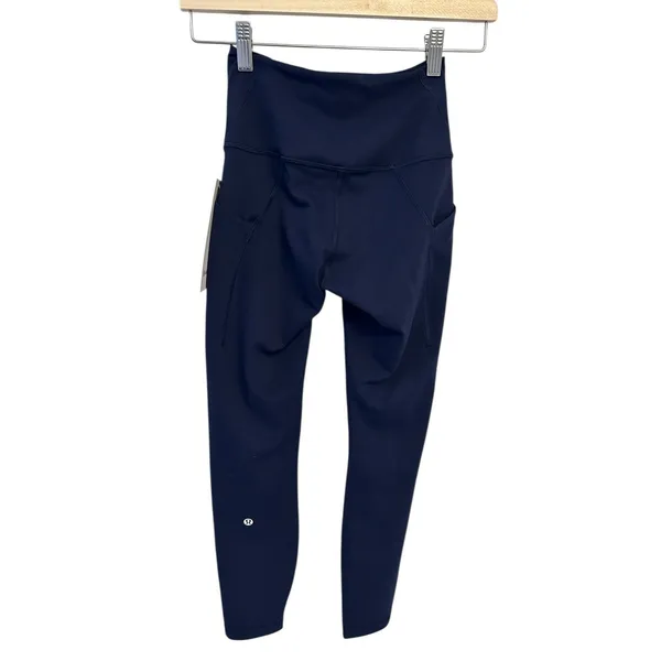 NWT Lululemon Wunder Train HR Tight 25" with Pockets size 4 25” True Navy - Image 2