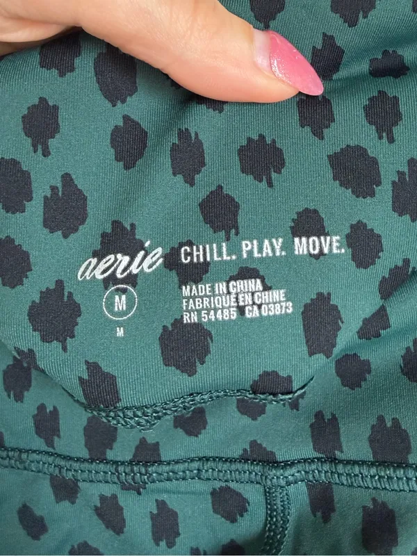 Aerie Green Spotted Active Leggings - Image 4