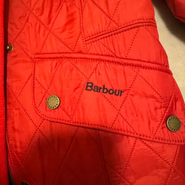 Barbour Cavalry Polarquilt Quilted Jacket in RED - Image 7