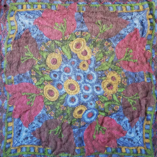 Kenzo Handkerchief Scarf Floral Women Large Semi Sheer Vintage Luxury Old Money - Image 3