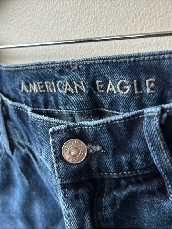 American Eagle Outfitters Dark Blue Denim Shorts - Image 2