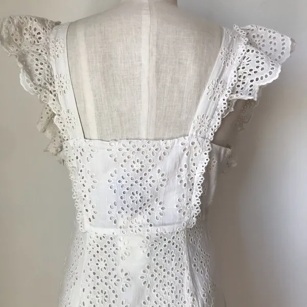 LOVESHACKFANCY Cressida White Maxi Dress - Image 9