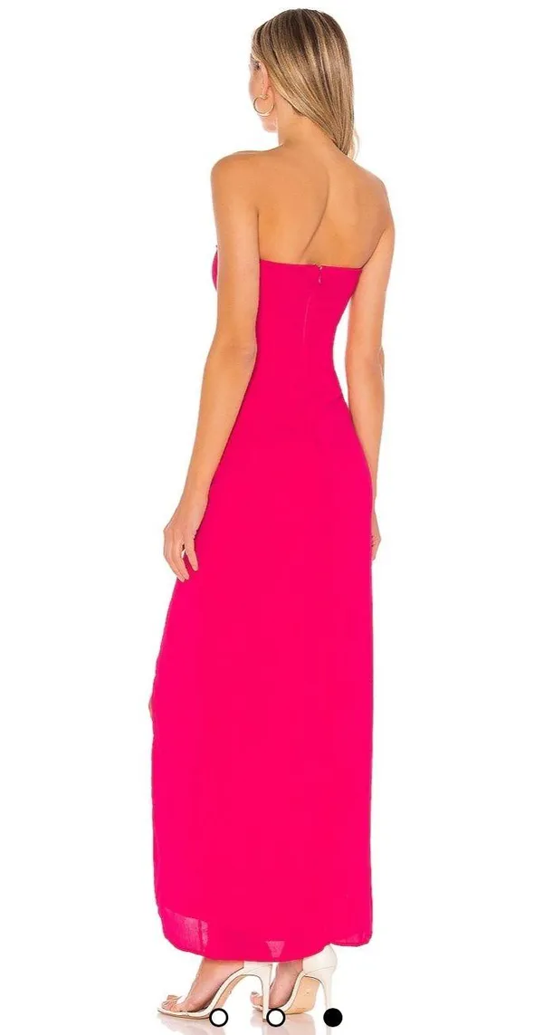 Super down Asher Strapless Dress in Pink - Image 2