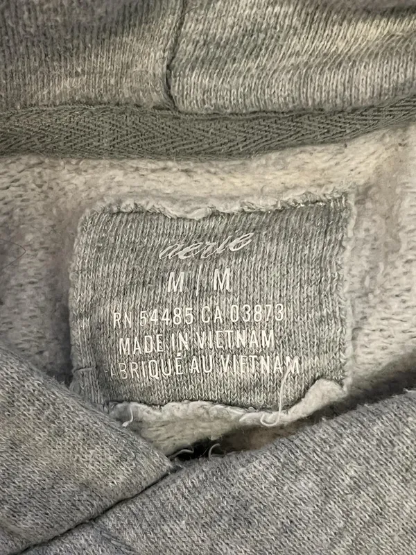 Aerie Be The Real You Back Hoodie Womens Medium Gray Graphic Fleece Pullover - Image 9
