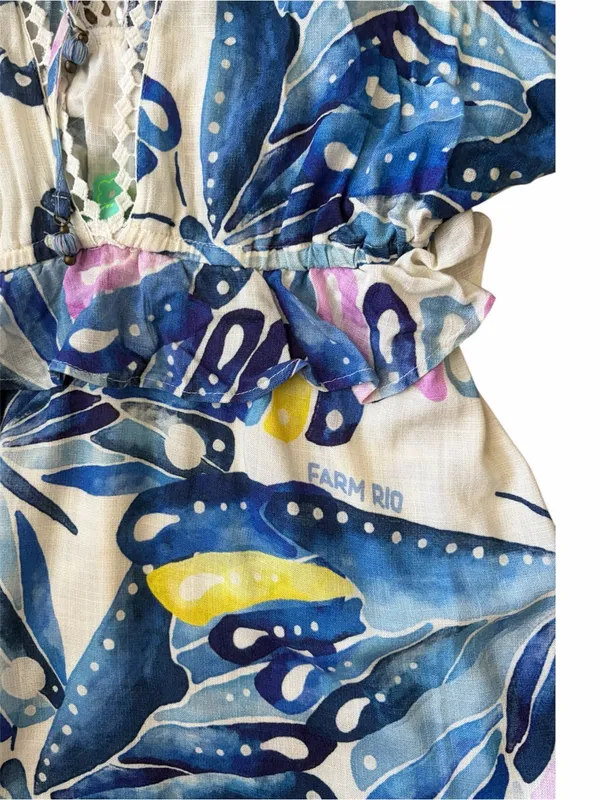 Farm Rio butterfly dolman sleeve mini dress size small - Image 5