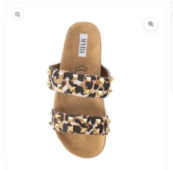 Myra Bags Leopard Bubble Sandals - Image 4