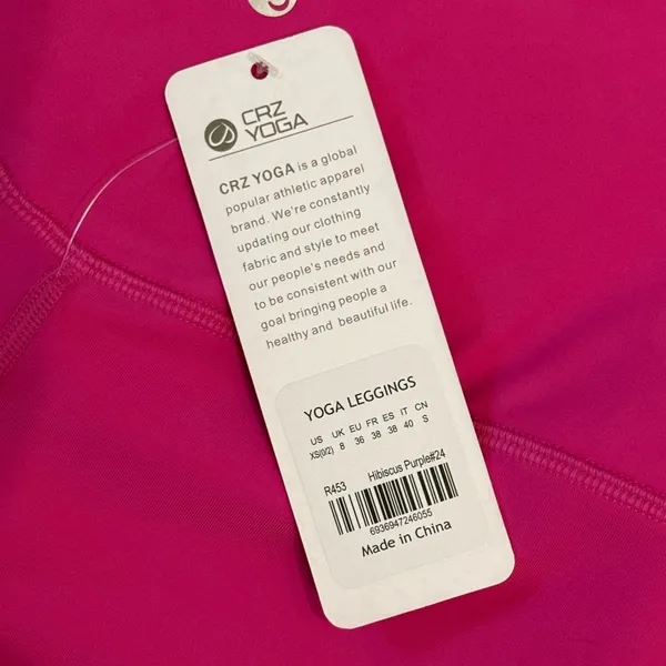 CRZ YOGA Thermal Fleece Lined Leggings 28'' NWTs XS Hibiscus Purple - Image 7