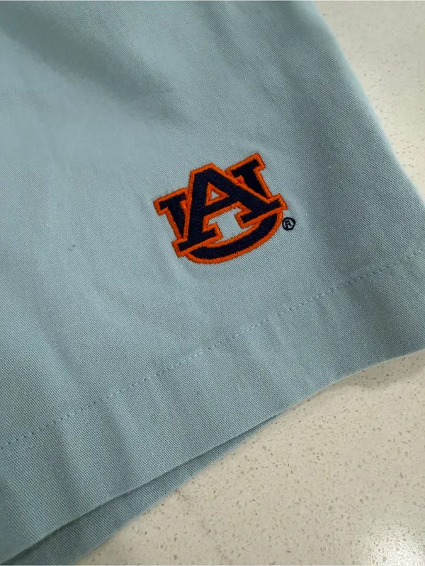 Light Blue Wrap Skort with Side Tie and Embroidered Logo Size 12 - Image 5
