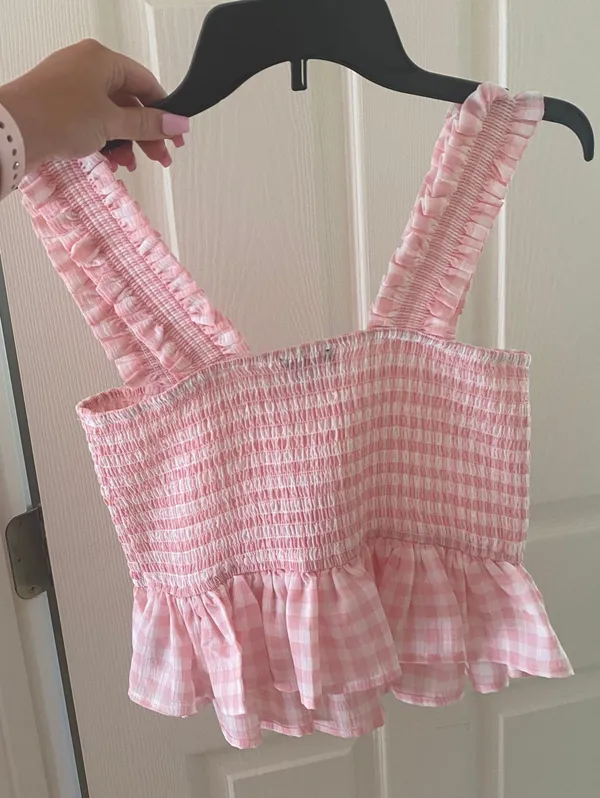 Forever 21 Pink Gingham Top - Image 2