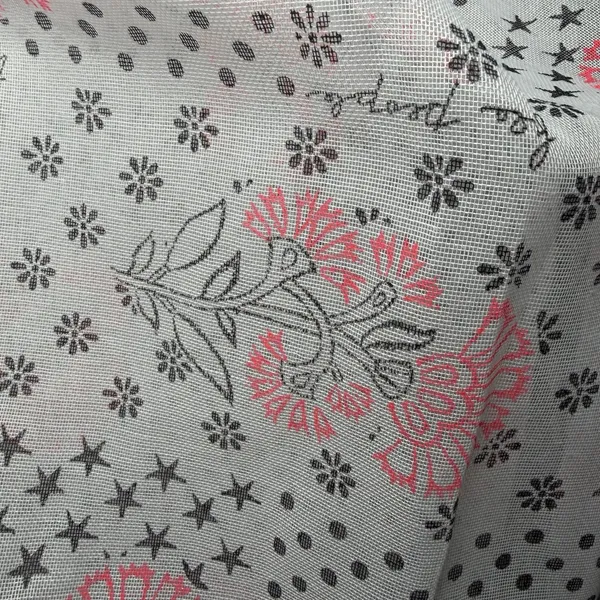 Free People Gauze Tote Bag Boho Floral Reusable Shopper Pink Stars Polka Dot - Image 6