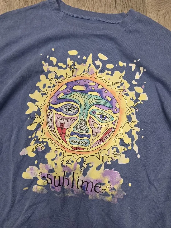 Sublime Graphic Sweatshirt 2XL Unisex Crewneck Blue Sun Face Design Pullover - Image 4