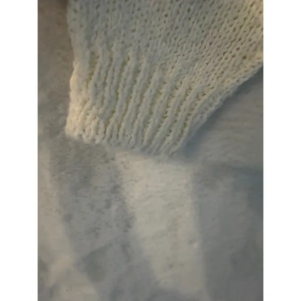 Blair‎ Boutique Vintage Lace Collar Pearl Button Knit Sweater Off-White Large - Image 8