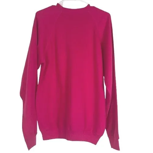 Vintage 80s Hanes Lake Tahoe Goose‎ Graphic Sweatshirt Pink Made in USA Large - Image 3