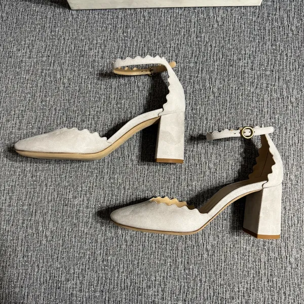 Chloe Lauren Scallop Ankle Strap D’ Orsay Pumps - Image 8
