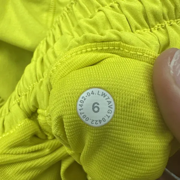 Lululemon Hotty Hot Shorts Low Rise 4" Sonic Yellow Athletic Athleisure Women 6 - Image 6
