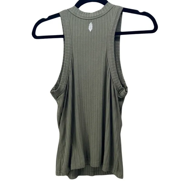 Free People‎ Tank Top Green Medium - Image 2