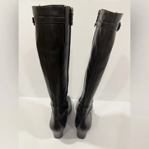Cole Haan dark brown espresso Leather Knee-High Boots Women’s 7 B Made in Brazil - Image 10