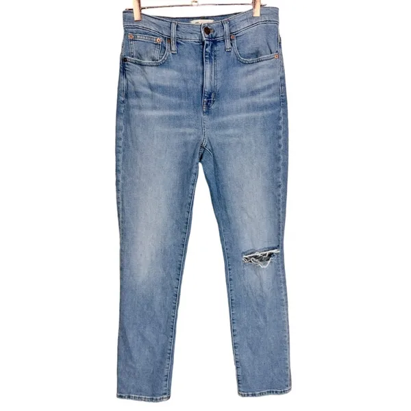 Madewell‎ Women's High-Rise Slim Boyjean Summit Wash Size 26 Denim Casual - Image 5