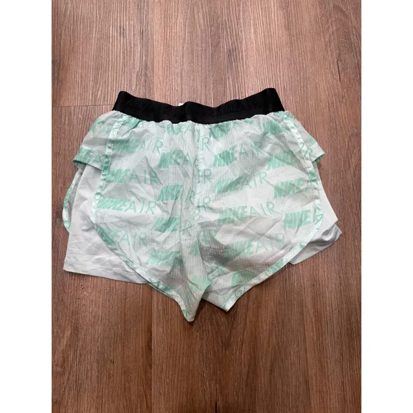 Nike Air Running Shorts Womens XS Teal White Logo Print Athletic Training‎ - Image 3