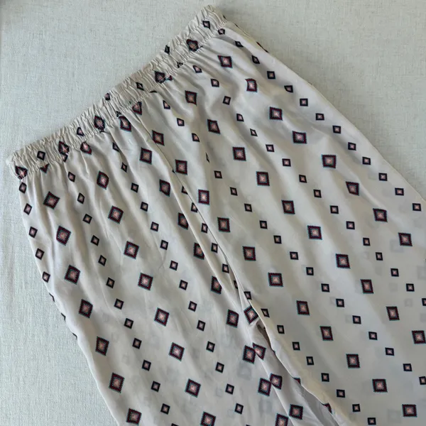 Love Wish Womens Large Wide Leg Tropical‎ Border Print Rayon Elastic Waist Pants - Image 9