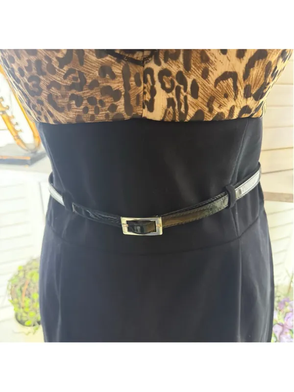 vintage Y2K dress animal print black sweetheart ruffles cocktail grunge glam 11 - Image 10