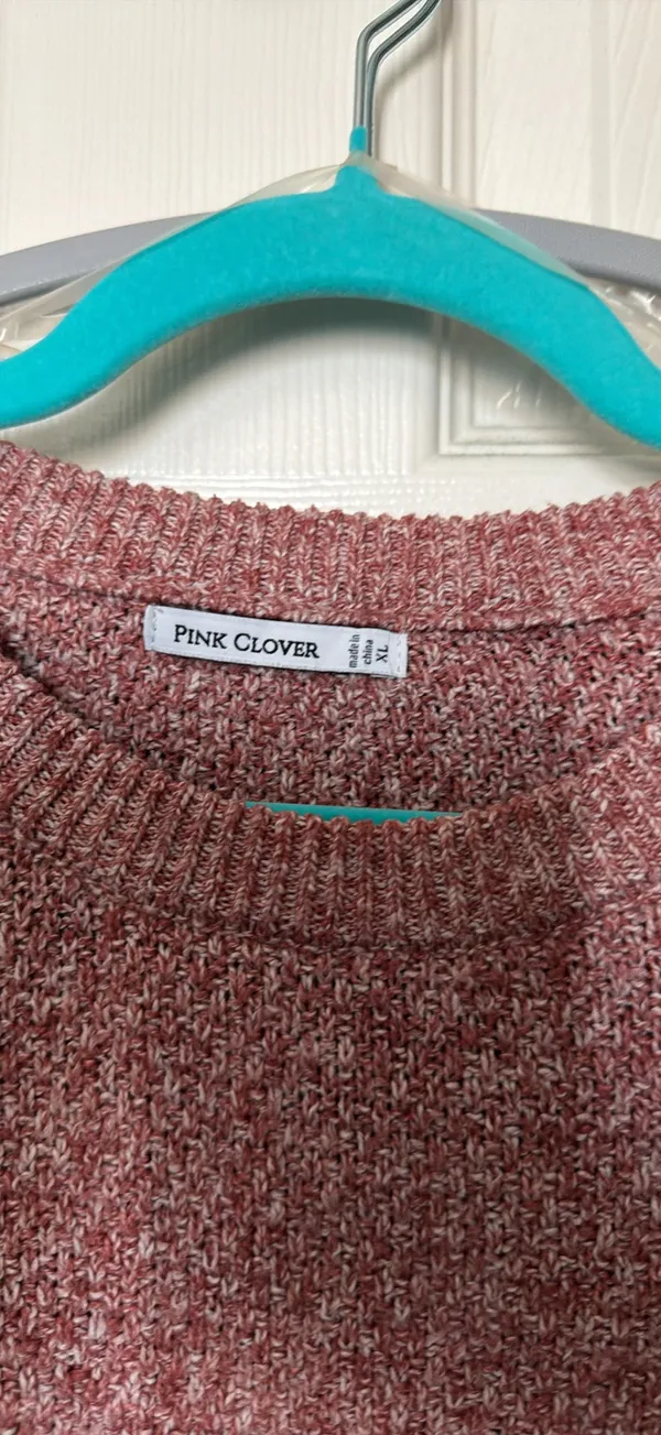 Pink Clover Sweater Knit - Image 2