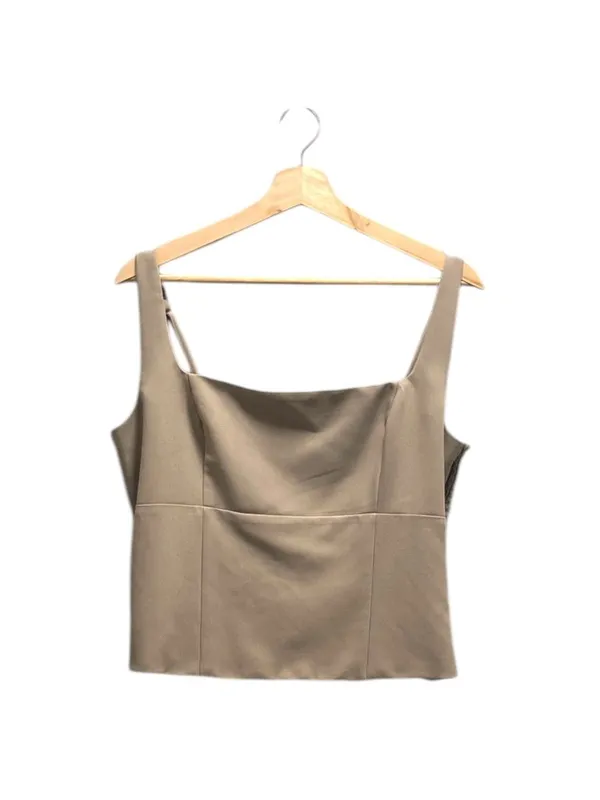 Abercrombie & Fitch Corset Top Beige Size XL Neutral Minimalist Coastal Spring - Image 2