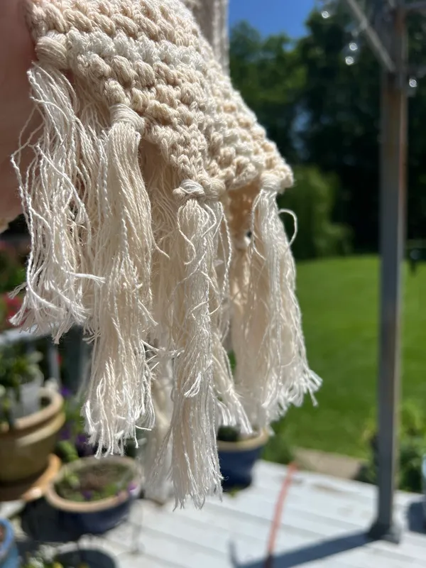 ZARA Fringed Knit Poncho - Image 5
