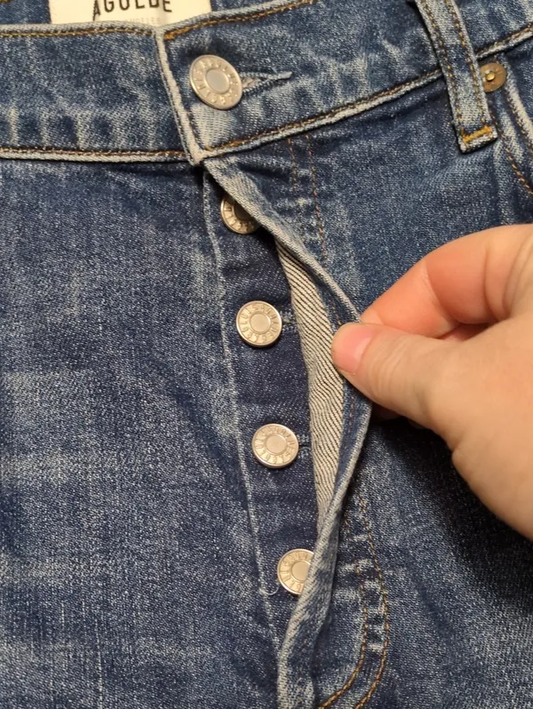 Agolde Nico Button Fly Jeans Size 28 - Image 2