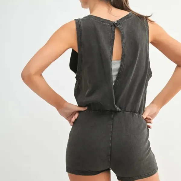 NWT MONO‎ B Mineral Wash Vintage Romper - Image 3