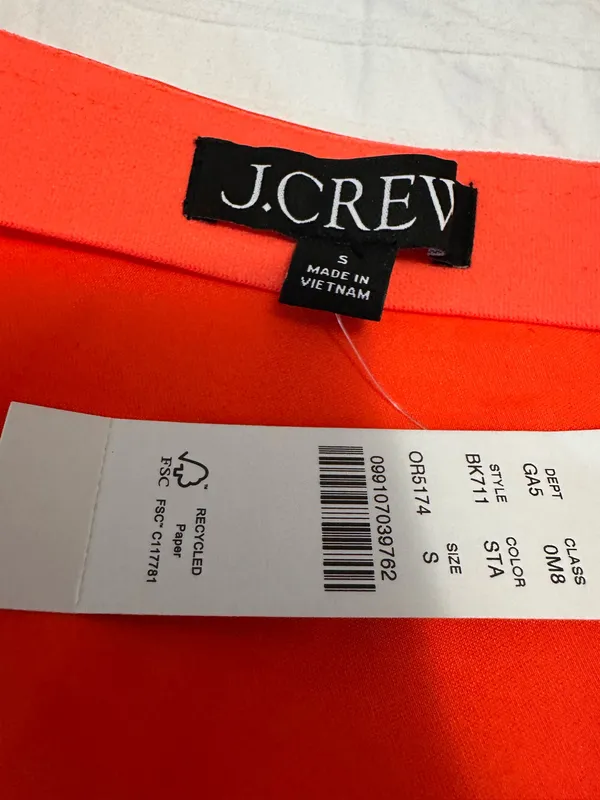 J.CREW Women’s Orange Solid A-Line Short Skirt, Size S Regular - Image 3