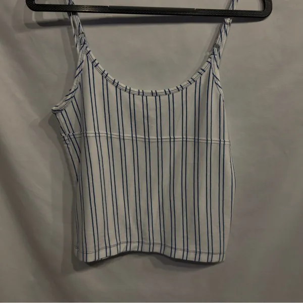 Pilcro Anthropologie Navy & White Striped corset tank size small NWT - Image 10